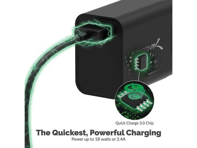 Sabrent Quick Charge 3.0 USB Wall Charger [18W 5V 2.4A QC 3.0] (AX-QCP1)