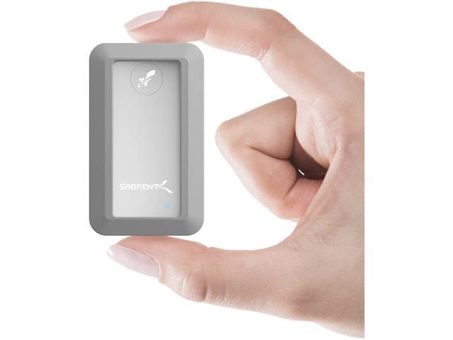 SABRENT Rocket Nano Rugged 1TB USB 3.2 10Gb/s External Aluminum Waterproof [IP67] SSD with Bumper Guard in Grey (SB-1TB-NAWP)