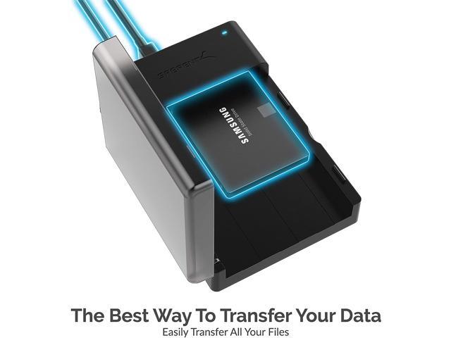 Sabrent USB 3.0 to SATA External Hard Drive Lay-Flat Docking Station for 2.5 or 3.5in HDD, SSD (EC-DFLT)