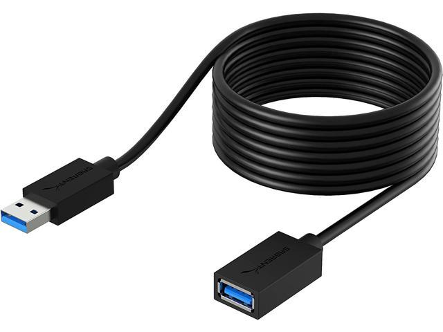 Sabrent 22AWG USB 3.0 Extension Cable - A-Male to A-Female [Black] 10 Feet (CB-3010)