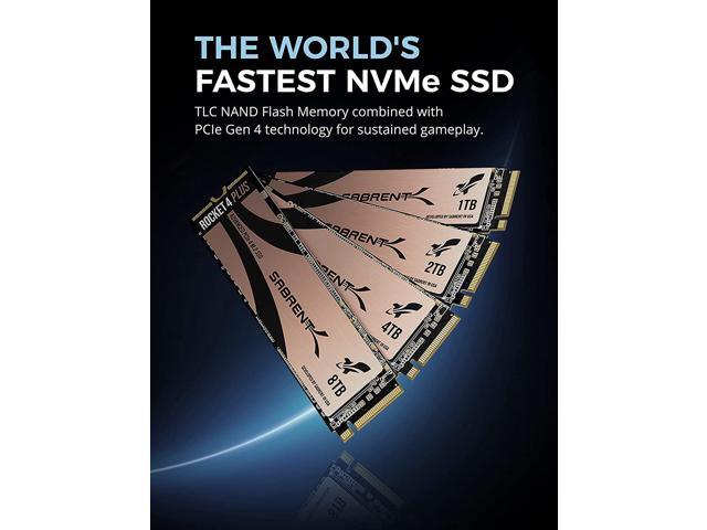 SABRENT 4TB Rocket 4 Plus NVMe 4.0 Gen4 PCIe M.2 Internal Extreme Performance SSD + M.2 NVMe Heatsink for The PS5 Console (SB-RKT4P-PSHS-4TB)