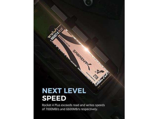 SABRENT 4TB Rocket 4 Plus NVMe 4.0 Gen4 PCIe M.2 Internal Extreme Performance SSD + M.2 NVMe Heatsink for The PS5 Console (SB-RKT4P-PSHS-4TB)