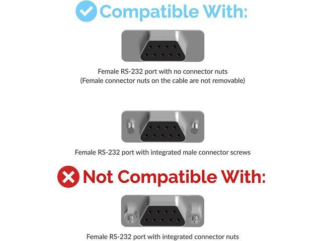 SABRENT USB 2.0 to Serial (9-Pin) DB-9 RS-232 Converter Cable, Prolific Chipset, Hexnuts, [Windows 10/8.1/8/7/VISTA/XP, Mac OS X 10.6 and Above]...