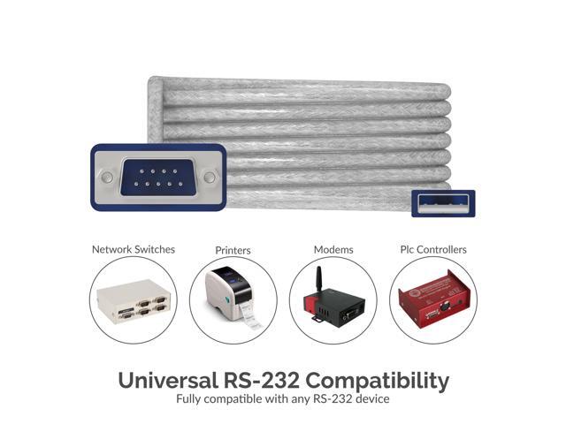 SABRENT USB 2.0 to Serial (9-Pin) DB-9 RS-232 Converter Cable, Prolific Chipset, Hexnuts, [Windows 10/8.1/8/7/VISTA/XP, Mac OS X 10.6 and Above]...