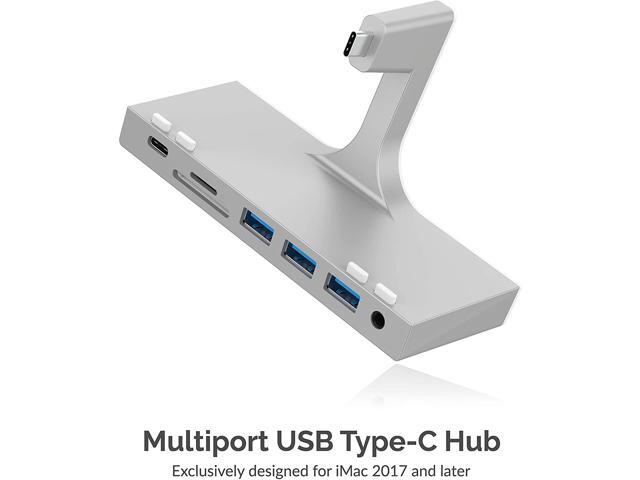 SABRENT Multi-Port iMac Hub with Front Access USB Ports, SD/Micro SD Card Reader, 3.5mm Headphone Jack and Rear HDMI 2.0 Output (iMac 2017 to 2020)...