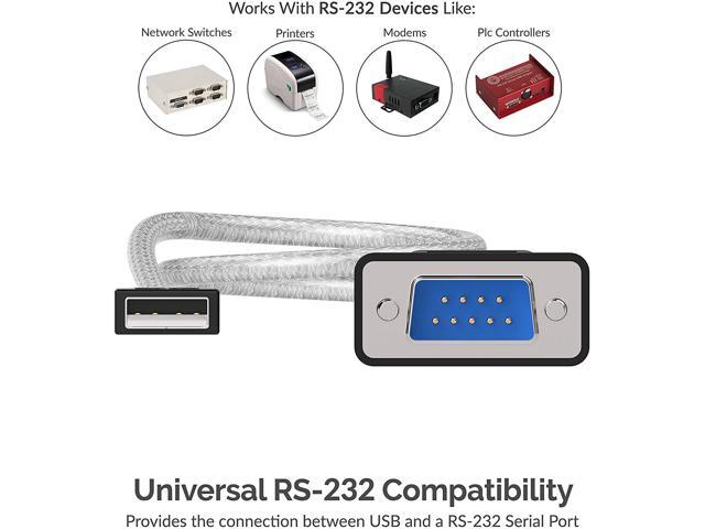 Sabrent USB to RS-232 DB9 Serial 9 pin Adapter Prolific PL2303 (SBT-USC1K)