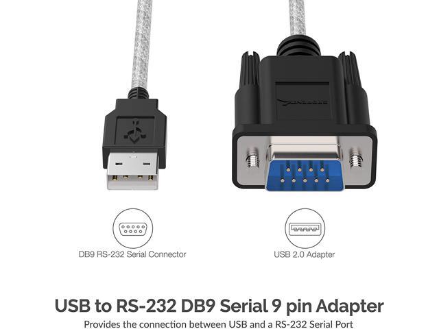 Sabrent USB to RS-232 DB9 Serial 9 pin Adapter Prolific PL2303 (SBT-USC1K)