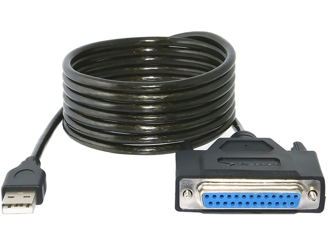 SABRENT USB 2.0 to DB25 IEEE-1284 Parallel Printer Cable Adapter [THUMBSCREWS Connectors] (CB-DB25)