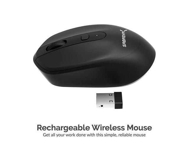 Sabrent 2.4GHz Rechargeable Wireless Mouse with Adjustable Resolution (MS-RCWM)