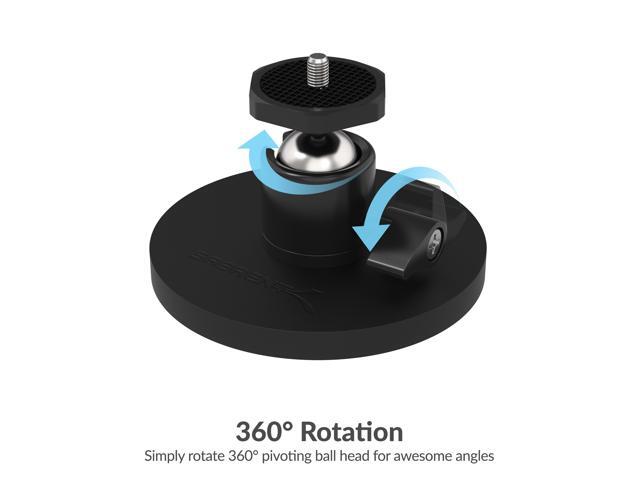 SABRENT Rubber-Coated Magnetic Mount for Action Cam / Cameras and Small DSLR (CS-MG88)