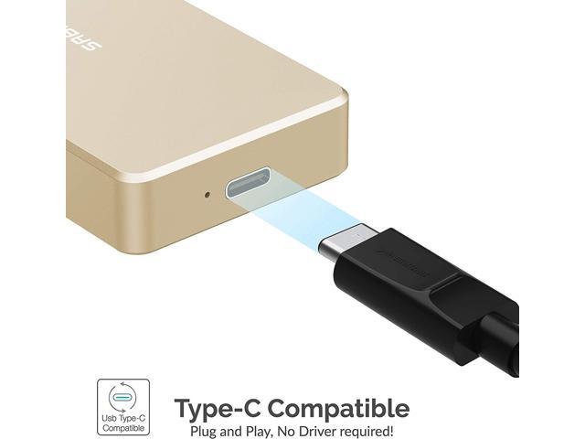 Sabrent USB Type-C Aluminum Enclosure for M.2 NVMe SSD in Gold (EC-NVME-GLD)