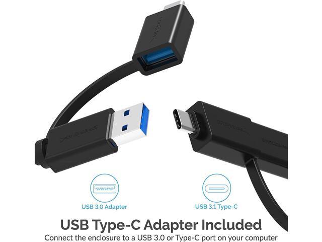 Sabrent USB Type-C Aluminum Enclosure for M.2 NVMe SSD in Gold (EC-NVME-GLD)