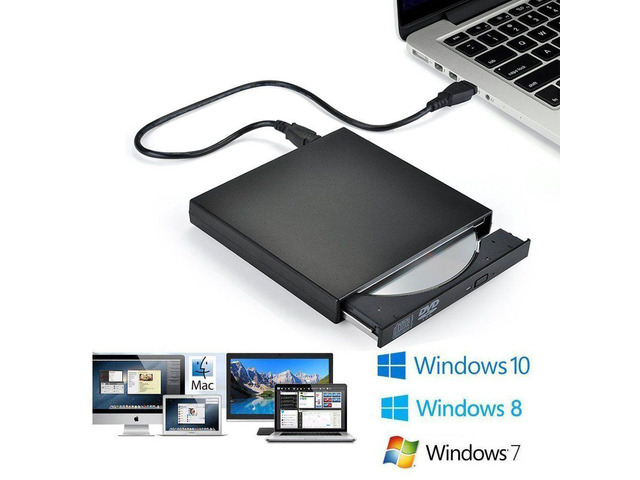 Slim External Optical Drive USB 2.0 DVD Combo DVD ROM Player CD-RW Burner Writer Plug and Play For Macbook Laptop Desktop PC