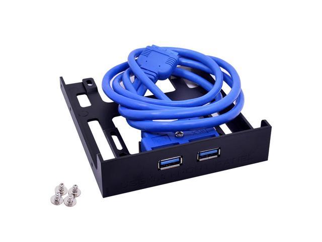 3.5 Inch USB 3.0 Front Panel Floppy Disk Bay With 2 Port USB 3.0 Hub 20 Pin Connector For Desktop Computer