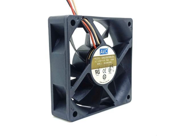 70mm pc cooling fan 7020 fan DA07020B12U 12V dual ball high volume CPU case fan 7CM