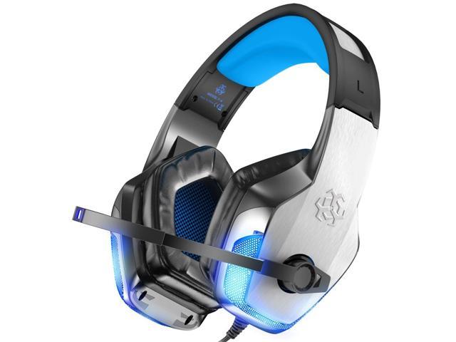 Hunterspider V4 Gaming Headset for PS4 Xbox One PC Casque Noise Cancelling Over Ear Game Headphones with Microphone LED Light