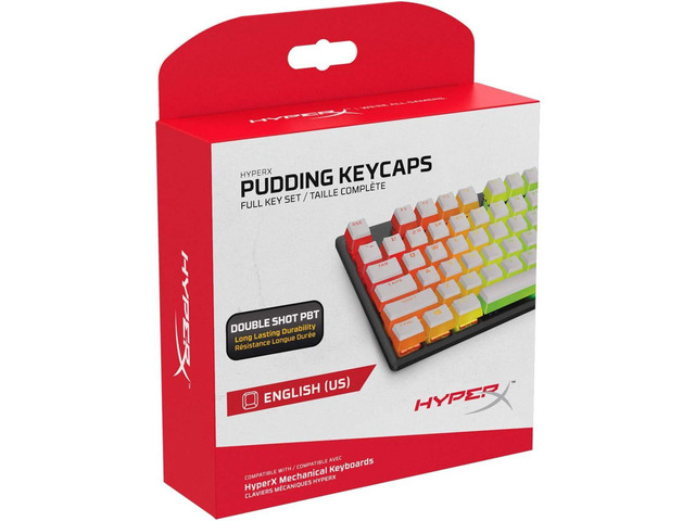 HyperX Pudding Keycaps - Double Shot PBT Keycap Set with Translucent Layer, for Mechanical Keyboards, Full 104 Key Set, OEM Profile, English (US)...