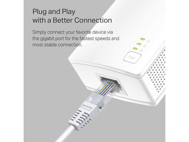 TP-Link AV1000 Powerline Starter Kit (TL-PA7017 KIT) - Gigabit Port, Plug & Play, Ethernet Over Power, Nano Size, Ideal for Smart TV, Online Gaming,...