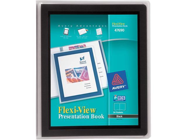 Avery Presentation Books 24 Pages 8-1/2'x11' Black Framed Cover 47690