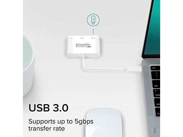 Plugable USB-C to HDMI Multiport Adapter, 3-in-1 USB-C Hub with 4K HDMI Output, USB 3.0 and USB-C Charging Port - image 12