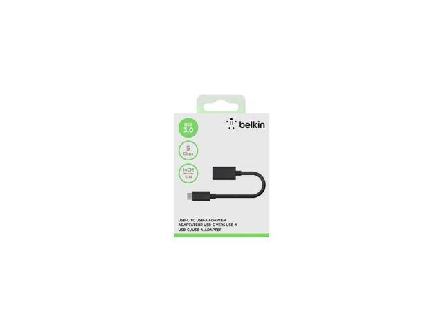 Belkin - USB-C to USB 3.0 Adapter with Charging and 10Gbps Data Transfer, Compatible with Apple and Chromebook Devices 5-Inch - Black - image 6