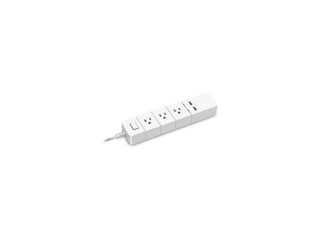 Aluratek (ASHPS05F) - Eco4life Wi-Fi Smart Power Strip with Surge Protection for Home and Office (3 x AC Outlets, 2 x USB Ports), iOS & Android