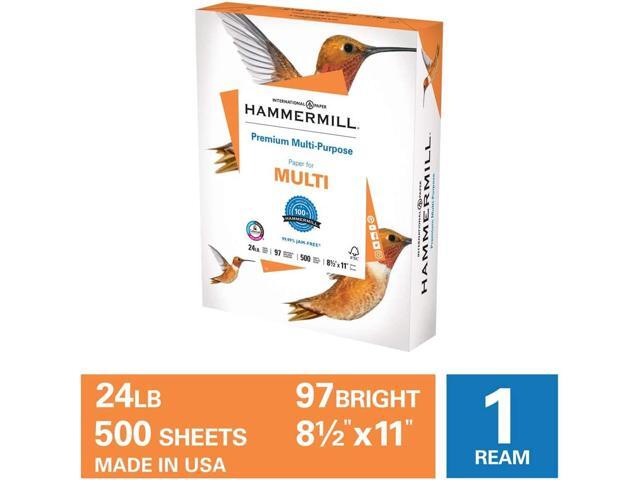 Hammermill Premium Copy & Multipurpose Paper Letter - 8.50' x 11' - 24 lb - 97 Brightness - 2500 / Carton - White