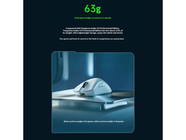 AULA DeathAdder V3 Pro Gaming Mouse: 63g Ultra Lightweight - Focus Pro 30K Optical Sensor - Fast Optical Switches Gen-3 - HyperSpeed Wireless - 5...
