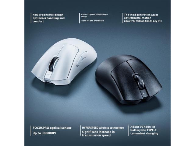 AULA DeathAdder V3 Pro Gaming Mouse: 63g Ultra Lightweight - Focus Pro 30K Optical Sensor - Fast Optical Switches Gen-3 - HyperSpeed Wireless - 5...