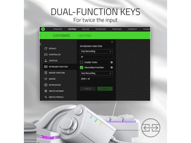 AULA Tartarus Pro Wired Left Hand Keypad, 32 Programmable Keys, 8-Way Thumb Arrow Keys and Scroll Wheel,20 Analog Movement Switches,Macro Pad for...