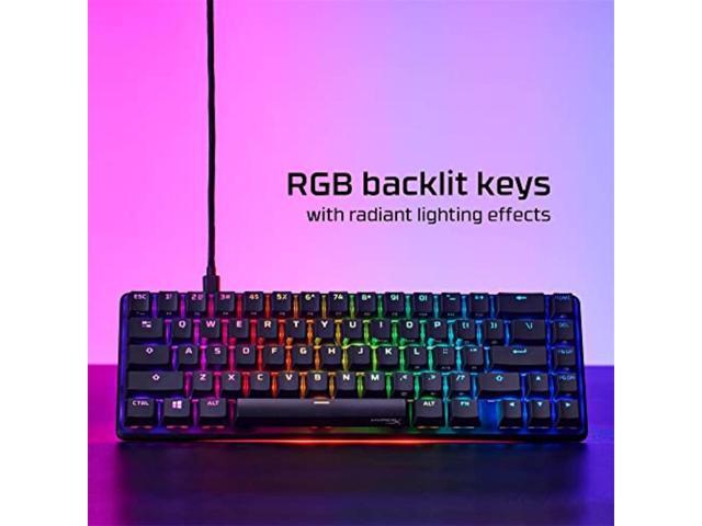 HyperX Alloy Origins 65 - Mechanical Gaming Keyboard Compact 65% Form Factor - Tactile Aqua Switch - Double Shot PBT Keycaps - RGB LED...