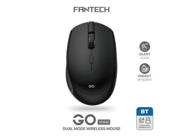 FANTECH GOW193D Black Gaming Mouse -Slient Click,Energy Efficient,Plug & Play Connectivity,1600DPI Adjustable,57g,5 Buttons,Ergonomic Design for...