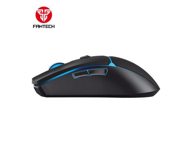 FANTECH BLAKE Wireless WGC5S Black Gaming Mouse - Huano Blue Shell White Dots,UpTo 70Hours,Pixart 3311 Sensor,6D Macro Function,12000DPI...