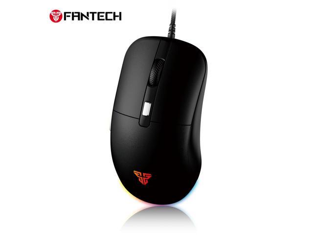 FANTECH KANATA VX9S Black Wired Gaming Mouse, 7200 DPI Adjustable, 6 Buttons,Ambidextrous DesignRGB Lighting, Ergonomic Design for PC/Computer (Black)