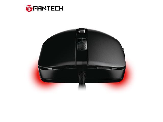 FANTECH KANATA VX9S Black Wired Gaming Mouse, 7200 DPI Adjustable, 6 Buttons,Ambidextrous DesignRGB Lighting, Ergonomic Design for PC/Computer (Black)