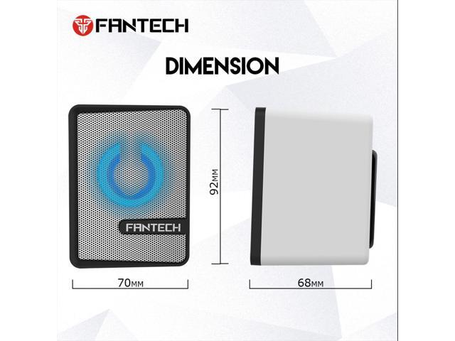 FANTECH BEAT GS203 Wired Moble Gaming And Music Speaker,Bass Memerane,HI-RES Audio,Multi-Plaform Compatiblity,3.5mm Plug And USB Plug, White