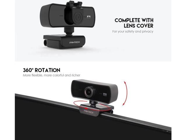 Fantech C30 Webcam 2K 4MP Luminous QHD Video 2560x1440p, 360° ROTATION, black