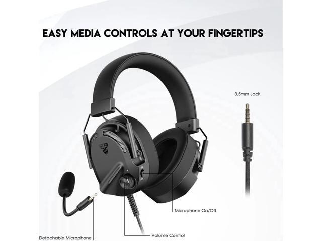 FANTECH ALTO MH91 Multi-platform Gaming Headset, with Detachable Microphone Headphone, with 3.5mm Plug 50mm Drivers, Black