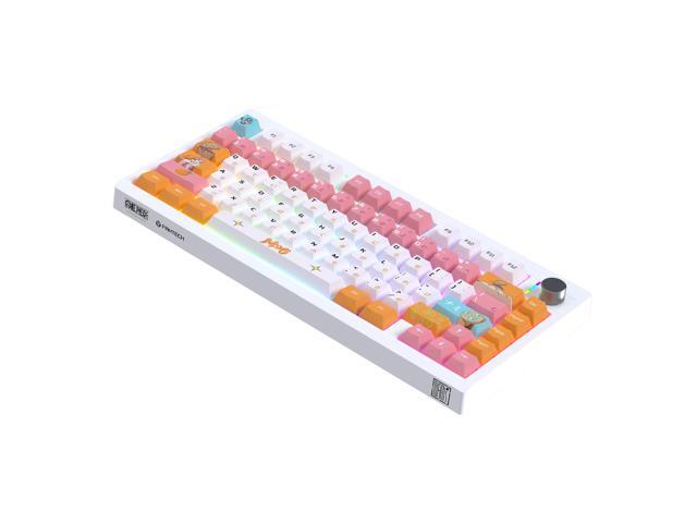 FANTECH MK921 Gaming Mechanical Keyboard,One Piece Edition, Wireless/Wired/BT Connection,RBG Controls, 80 Keys, USB-C Interface, Brown Shaft,...