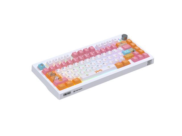 FANTECH MK921 Gaming Mechanical Keyboard,One Piece Edition, Wireless/Wired/BT Connection,RBG Controls, 80 Keys, USB-C Interface, Brown Shaft,...