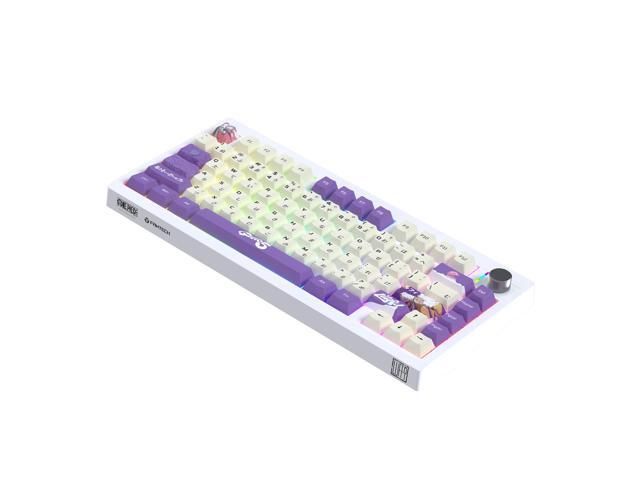 FANTECH MK921 Gaming Mechanical Keyboard,One Piece Edition, Wireless/Wired/BT Connection,RBG Controls, 80 Keys, USB-C Interface, White Shaft,...