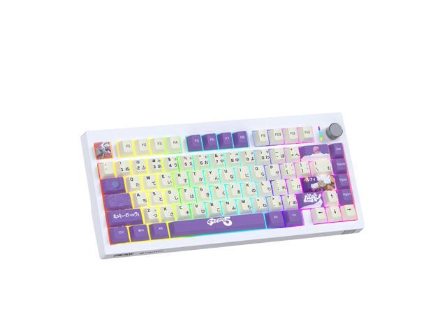 FANTECH MK921 Gaming Mechanical Keyboard,One Piece Edition, Wireless/Wired/BT Connection,RBG Controls, 80 Keys, USB-C Interface, Brown Shaft,...