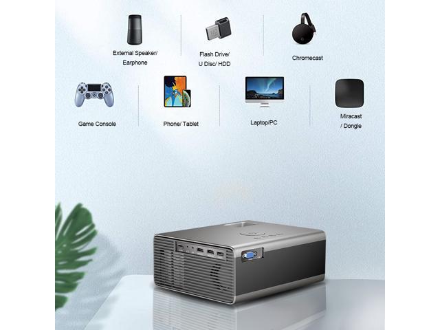 Portable Projector 720P Native, 3500 Lumens Mini Home Theatre Projector, Full HD 1080P Supported, 130" Display with Phone, Tablet, TV Stick, HDMI,...