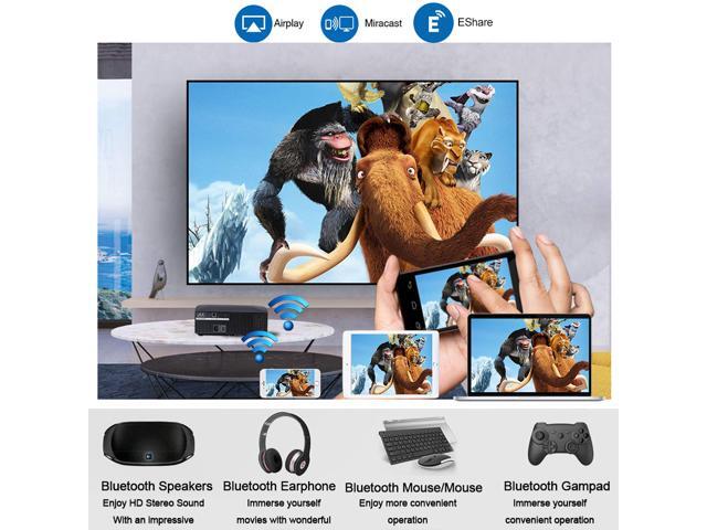 1080P Native WiFi Projector, 4200 Lumens LED Android Bluetooth Video Projector, Support 4K 300' Display, with HDMI, USB, SPDIF, Compatible with TV...