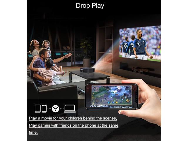 1080P Native WiFi Projector, 4200 Lumens LED Android Bluetooth Video Projector, Support 4K 300' Display, with HDMI, USB, SPDIF, Compatible with TV...