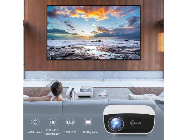 Mini WiFi Projector HD, 4000 Lumen Portable Home Theater Projector with Carry Bag, Support 1080P & 200' Display, Compatible with iOS/Android/PC/TV...