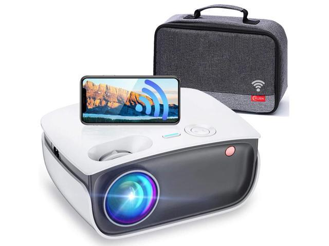Mini WiFi Projector HD, 4000 Lumen Portable Home Theater Projector with Carry Bag, Support 1080P & 200' Display, Compatible with iOS/Android/PC/TV.
