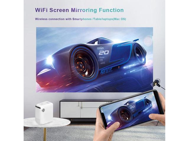 1080P Native Portable WiFi Projector, 4500 Lumens Wireless Home Theater Projector with Screen Mirroring & Casting, Upright Design & Bluetooth...