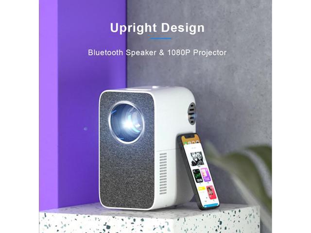 1080P Native Portable WiFi Projector, 4500 Lumens Wireless Home Theater Projector with Screen Mirroring & Casting, Upright Design & Bluetooth...