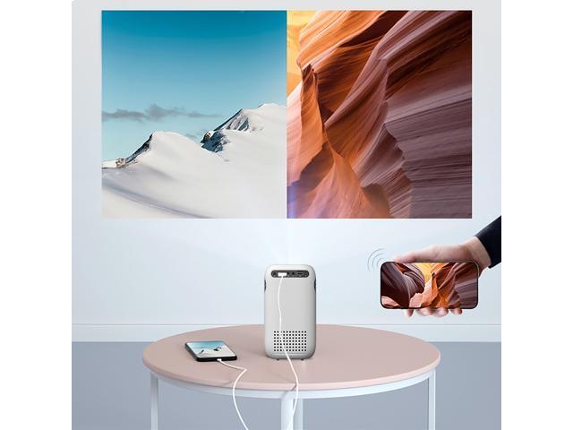 1080P Native Portable WiFi Projector, 4500 Lumens Wireless Home Theater Projector with Screen Mirroring & Casting, Upright Design & Bluetooth...
